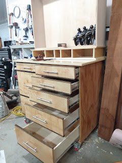 Wood Tool Chest with 8 drawers