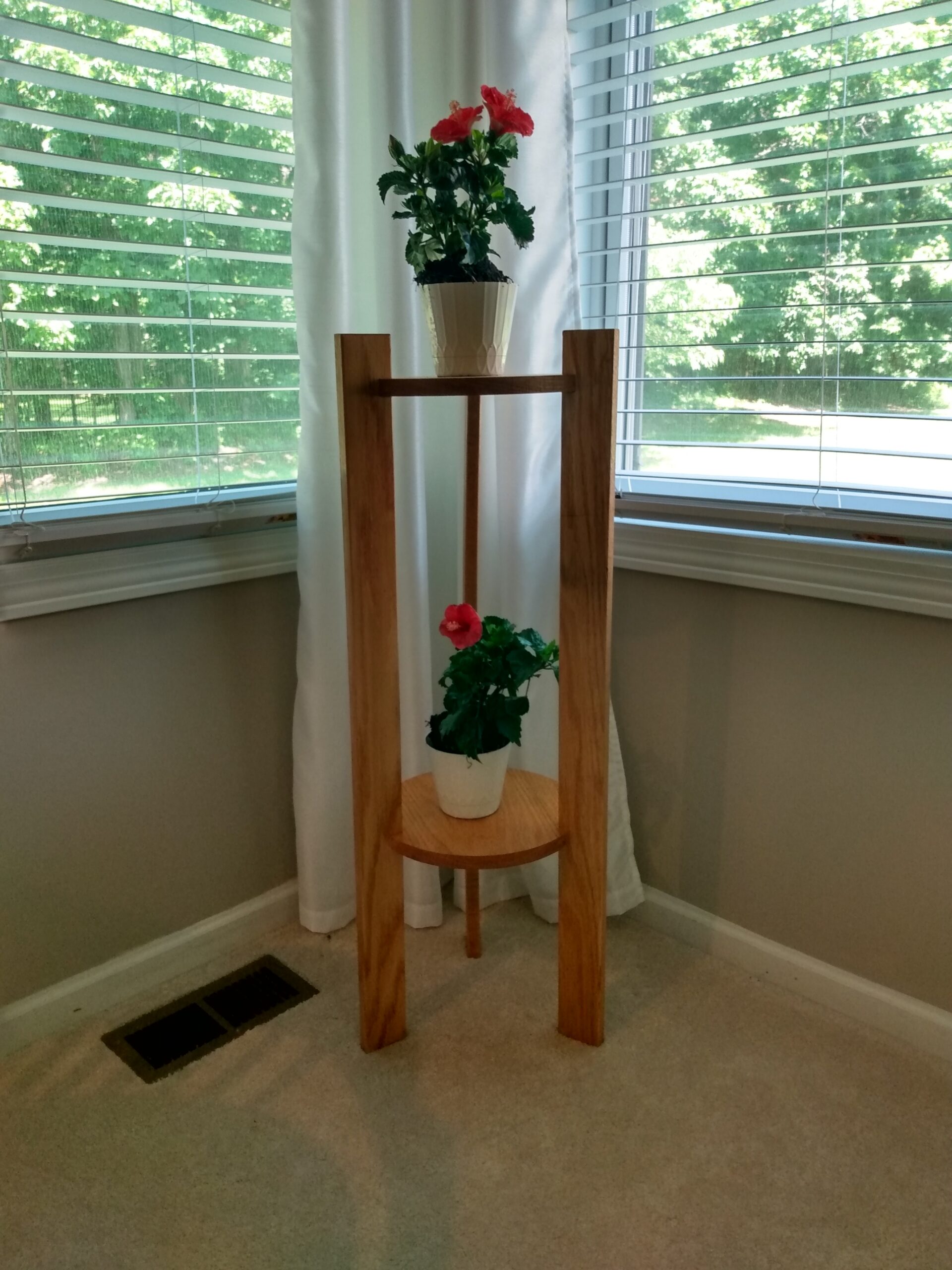 Completed Mid-Century Modern Plant Stand